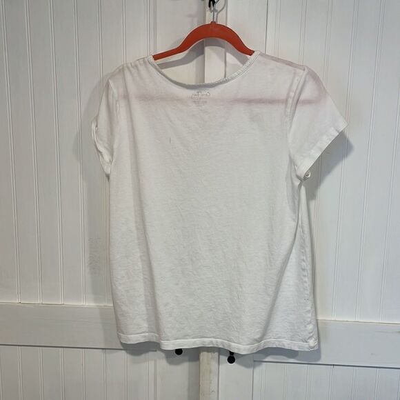 Coral Bay white, keyhole neckline, short sleeved top size L - Picture 3 of 4